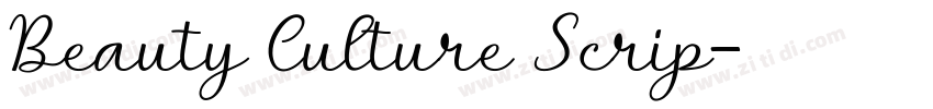 Beauty Culture Scrip字体转换